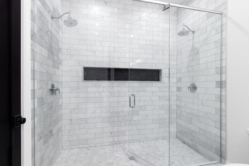 Open Concept Shower with Minimal Hardware