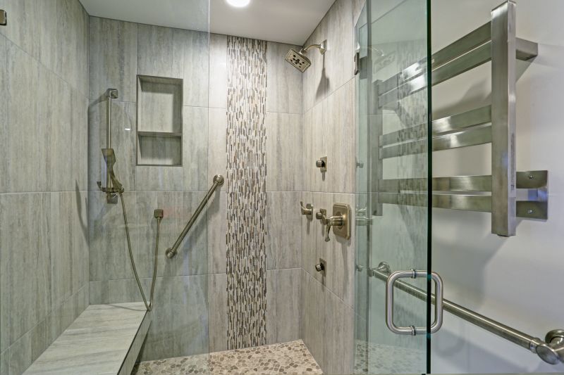 Corner Shower with Multi-Function Shower Panel