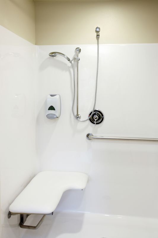 Shower with Integrated Seating and Storage