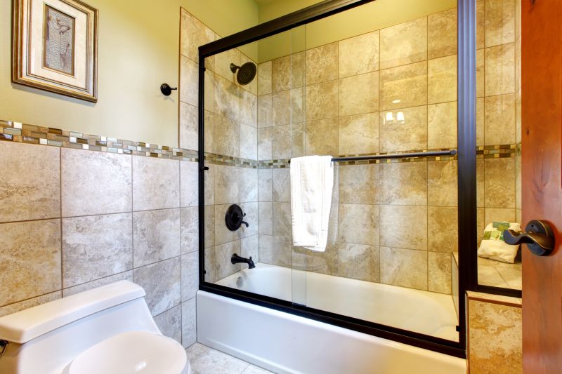 Corner Shower with Sliding Doors